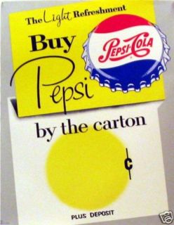 1960 s pepsi cola store display soda pop sign old