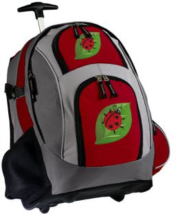 Ladybugs Rolling Backpack BEST WHEELED BACKPACKS Ladybug Gifts Carry 