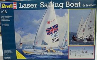 revell 1 18 laser i sailing boat trailer new 5459