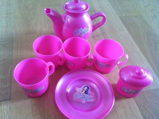   piece Tea Set, new, toys, girls play tea cooking set game pink