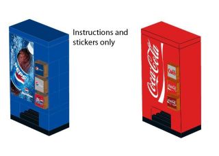 Lego City custom vending machine instructions stickers 10224 10185 