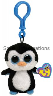 Waddles the Penguin Keyring   TY Beanie Boos   Boo Plush Soft Toy 
