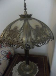 STUNNING   BRASS VINTAGE LAMP over 60 years old   Pier point tiffany 
