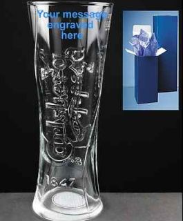 Carlsberg Reward Tall Pint Beer Lager Glass Engraved Personalised 