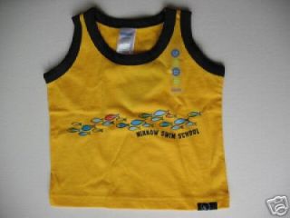 gymboree dive shop yellow fish minnow tank shirt 3 6