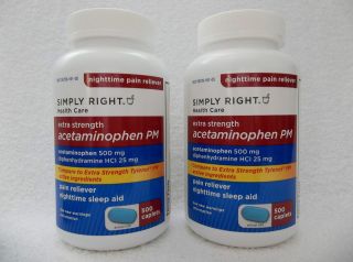   PM 500 x 2 Caplets Extra Strength Sleeping Pills 1000 Caps