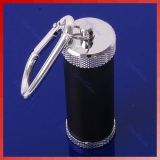 Portable Pocket Stainless Steel Cigarette Cylinder Ashtray With Key 