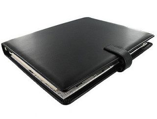 BLACK 2013 FILOFAX A4 IDENTITY ORGANISER PADDED EXECUTIVE SMOOTH MATT 