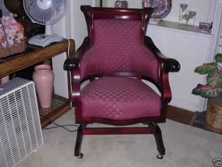 antique victorian cherry platform rocker side chair 