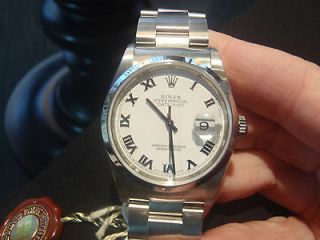   Stainless Steel Rolex Oyster Perpetual Datejust Roman Numerals