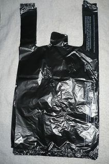 800 pcs T Shirt Plastic Grocery Bags Medium 10x5x19 Black* NEW*