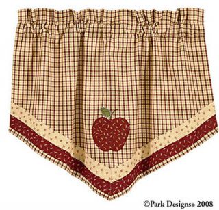   Apple Jack Country Cottage Curtain Single Point Valance 