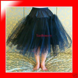 29l 4 layer net black petticoat 50s rock n roll prom