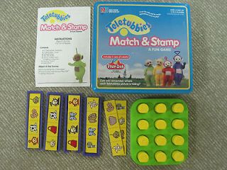 teletubbies match and stamp play doh game in tin returns