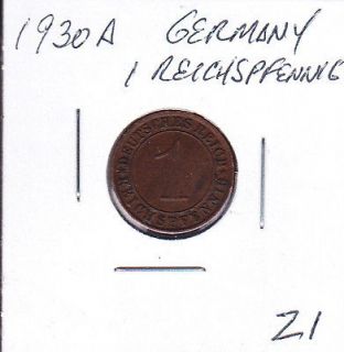 1930 a germany 1 reichspfennig world coins 