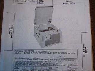 philco d 1345 record player photofact repair manual time left