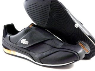 new lacoste radium strap black orange tennis men shoes
