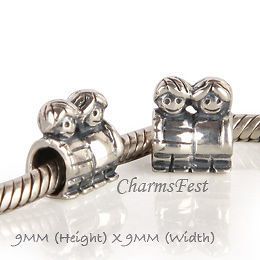   Silver Siblings Family Love Series Bead Charm for European Bracelet