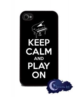 Keep Calm and Play On   Piano iPhone 4/4s Slim Case Cell Phone Cover