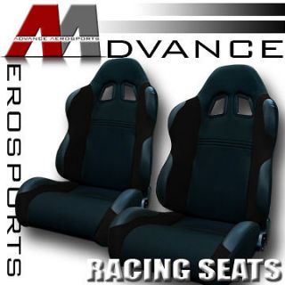   & PVC Leather Sport Racing Bucket Seats+Sliders 25 (Fits Fiero