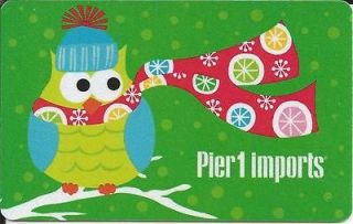 OWL MINT GIFT CARD FROM PIER 1 IMPORTS CANADA BILINGUAL NO VALUE