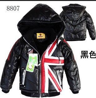 2012 style boy thick silk floss Uk national flag desin jacket 