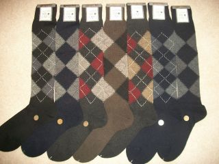   Mens Classic Argyle Wool Rich Long Half Hose Golf Socks Size 6 11 Uk