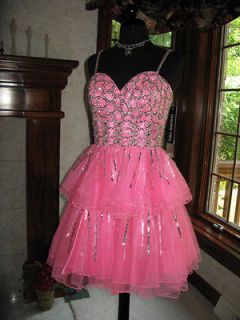 sherri hill 8436 pink sequinned cocktail dress more options size