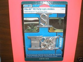 rv camper party light holders hang on roll out awning