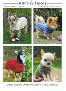CHIHUAHUA COATS KNITTING PATTERN ALSO SUITABLE FOR OTHER VERY SMALL 
