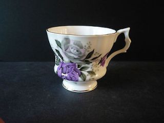 royal windsor purple roses bone china tea cup time left