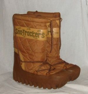   70s SNO TRACKERS Brown Unisex SNOW Ski MOON Boots~Womens 1​0/Mens 8
