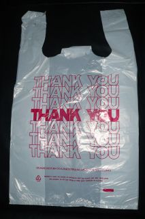 200cts T Shirt Plastic Grocery Bags Medium 10x5x19 Thank You  NEW