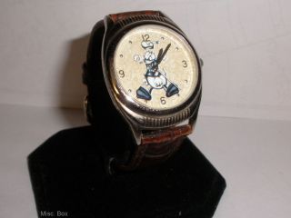 Disney Donald Duck ★★ 65th Anniversary Watch ★★ Leather Band