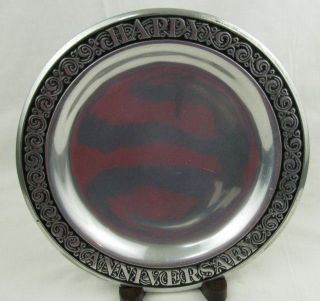   Armetale Pewter Happy Anniversary Dinner Plate RWP Columbia PA Platter
