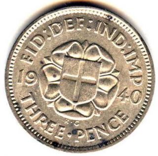 c1137 great britain coin threepence 1940 f vf time left