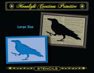 Crow Stencil~Primitive Vintage Style~HIGH STEPPER CROW~Black Bird 