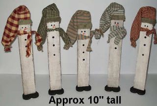 10 wooden lath primitive snowman decoration more options hat color