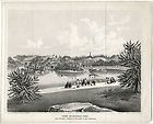 VIEW IN CENTRAL PARK, NEW YORK & ORIGINAL circa 1861 LITHOGRAPH
