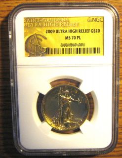 2009 $20 NGC MS 70 PL ULTRA HIGH RELIEF PROOF LIKE Gold Double Eagle 