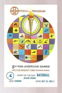 1967 Pan Am Games Baseball USA vs Puerto Rico Carman Manitoba Canada