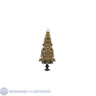Salzburg Indoor Corner Artificial Christmas Tree With Clear Colored 