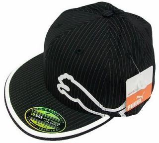 2012 Puma Monoline 210 Fitted Hat   Black/White Pinstripe   Select 