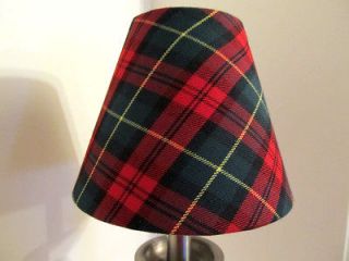 SPECIAL OFFER MATT ROSE TARTAN fabric TABLE OR WALL LAMPSHADE