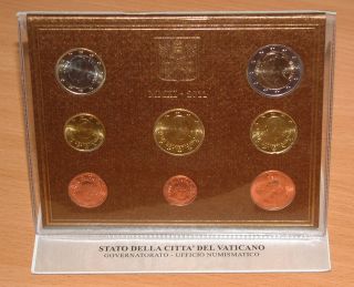 vatican 2011 set of 8 euro coins bu very rare