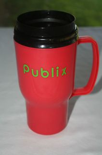 publix supermarkets coffee travel mug cup with lid euc time