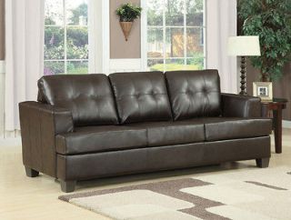 sofa queen sleeper leather diamond brown couch 