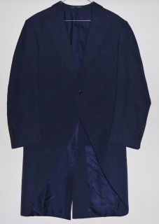 MENS NAVY BLUE STRIPPED WEDDING MORNING SUIT LONG TAILCOAT TAILED 