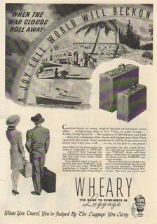 1944 Wheary Luggage Racine Wisconsin WI   When the War Clouds Roll 