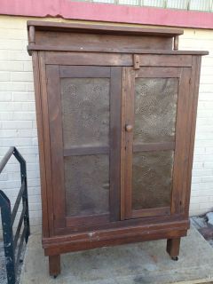 nice antique pie safe with shelf on top time left
